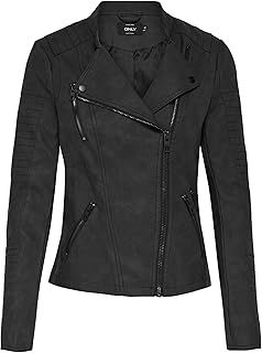 Only Women's Lava Faux Suede Biker Long Sleeve Jacket