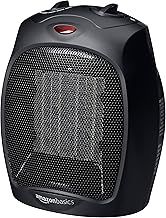 Amazon Basics 1500 Watt Ceramic Space Heater with Adjustable Thermostat - Black