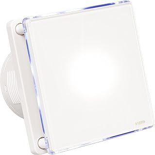 STERR White Extractor Fan Bathroom 100 mm with LED Inline Extractor Fan - Extractor Fan - Bathroom Fan Extractor - Bathroom Fan
