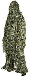 Adults Military 3D Ghillie Suit, Woodland Camouflage in M/L and XL/XXL, Includes Jacket, Trousers, Mask, Rifle Wrap and Carry Bag