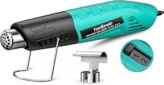 Yeegewin Heat Gun Dual Temp, Fast Heat Mini Hot Air Gun 249°C-455°C with 2-Temp Settings Overload Protection Reflector Nozzle, 1.5m Long Cable for Shrink Wrap,Vinyl, Crafts, Epoxy Resin