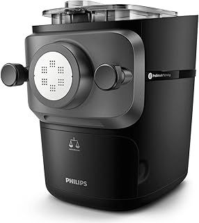 Philips 7000 Series Pasta Maker - ProExtrude Technology, Auto-Weighing, 8 Shaping Discs, Perfect Dough, Easy Clean, Up to 8 Portions, Black (HR2665/93)