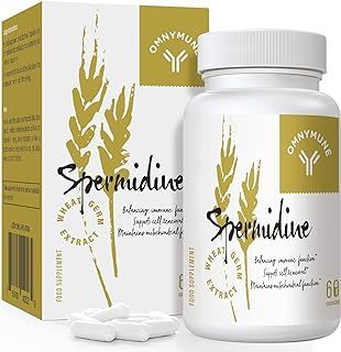 Spermidine Wheat Germ Extract Capsules - Spermidine Supplement 1300 mg Advanced Formula with Zinc for Mitochondrial Rescue, Immune System and Cell Renewal (60 Count (Pack of 1))