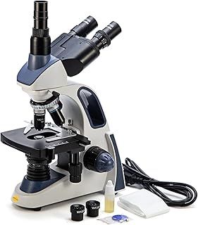 SWIFT SW380T 40X-2500X,Trinocular Compound Lab Microscope with Double Layer Mechanical Stage,Siedentopf Head, Wide-Field 10X/25X Eyepieces