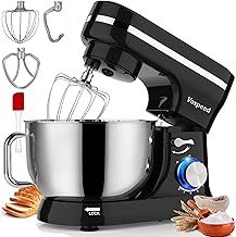 Vospeed Stand Mixer,5 Quarts 8-Speed 1000W Tilt-Head Food Mixer, Kitchen Electric Standing Mixer With Dough Hook, Whisk, Beater, Splash Guard & Mixing Bowl For Baking, Dishwasher Safe (Black)