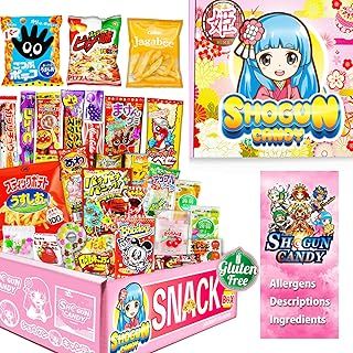 SHOGUN CANDY, 40 Pcs Japanese Snacks Mystery Box, Japanese Sweets, Popin Cookin Snack Boxes, Kawaii Anime Hime Box, Gluten & Peanuts Free 20 Ounce