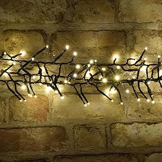 LED Cluster String Lights with Energy Saving Timer & Control 14 Metres of Lights Warm White