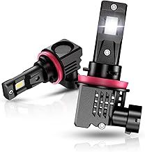 NOVSIGHT H11 LED Headlight Bulbs - 1:1 Mini Design 80W 18000LM 6500K H8/H9 Headlight Bulbs, Plug and Play, Replacement Halogen and Xenon H11 Bulbs, IP68 Waterproof, Pack of 2