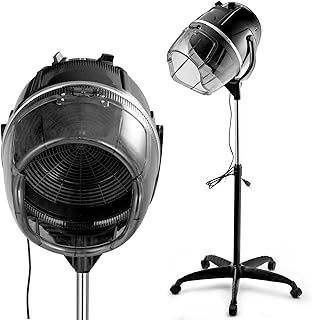 1300W Bonnet Hair Dryer, Height Adjustable Hood Dryer with Mobile Stand, Time and Temperature Control, Professional Floor Standing Hooded Hairdryer Equipment for Salon Home Spa