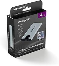 Integral SlimXpress Pro 4TB Portable SSD: 2000MB/s Read/Write, USB 3.2 Gen 2x2, Compact Aluminium Casing, Plug & Play. Compatible with Mac, PC, Android, XBOX, PlayStation