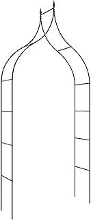 GiantexUK Metal Garden Arch, Outdoor Trellis Rack Plants Flower Rose Climbing Support, Patio Arbour for Backyard, Lawn, Courtyard and Wedding