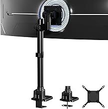 Monitor-Arm Ultrawide Heavy Duty 24-57'' - Aluminum Single Monitor Mount holds up to 59.4lbs, Adjustable Desk Mount Stand, VESA75/100/200mm, Black