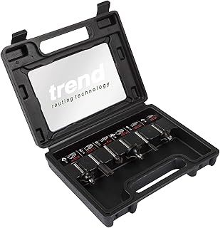 Trend 6 Piece Router Bit Starter Set, 1/4 Inch Shank, Tungsten Carbide Tipped, Storage Case Included, SET/SS11X1/4TC