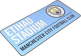 Manchester City FC Official Football Coloured Metal Street Sign (One Size) (Light Blue/White)