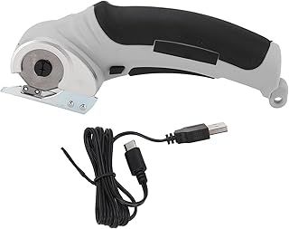 Joyzan Cordless Electric Scissors, 4V Rotary Cutters Cardboard Box Blade Heavy Duty Fabric Scissor Power with Safety Lock Easy to Hold for Leather Carpet Plastic Cutting Sewing Crafting