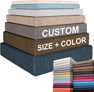 Custom Size Bench Seat Cushion, Garden Bench Cushions Bay Window Seat Cushion with Zipper Non-Slip Bottom, Replacement Furniture Cushion for Indoor Outdoor (Thick: 3cm)