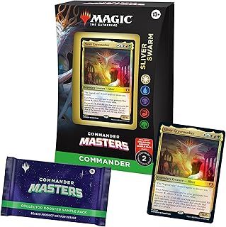 Magic: The Gathering Commander Masters Commander Deck - Sliver Swarm (100-Card Deck, 2-Card Collector Booster Sample Pack & Accessories)