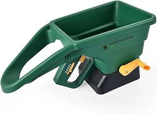 Hand Held Spreader - Rotary Spreader for Grass Seed, Fertiliser and Rock Salt - 2 Litre Capacity