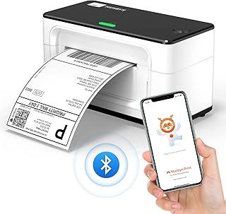 MUNBYN Bluetooth Label Printer, Desktop Thermal Label Printer 4x6 for Shipping Postage Home Small Business, Compatible with Etsy, Shopify, Ebay, Amazon, Royal Mail, FedEx, UPS, 941B, White