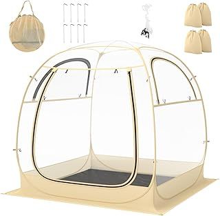 Pop up Bubble Tent, Weatherproof Instant Sports Tent with Carrying Bag, Floor Mat, Portable Outdoor Clear Shelter for Events Fishing Camping Cheering