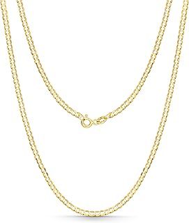 Amberta Allure Women Italian 9ct Gold Curb Chain Necklace