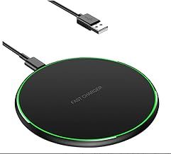 Fast Wireless Charger Pad,Wireless Charging Station Compatible with iPhone 16 15 14 13 12 11 XS XR X 8, Compatible with Samsung Galaxy S25 S24 S23 S22 S21 S20 S10 S9 S8 S7, for all Qi Phones