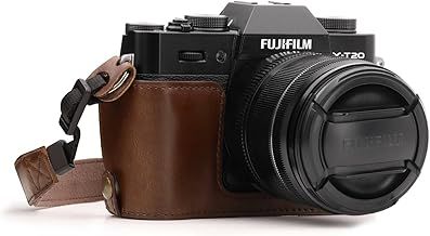 MegaGear Ever Ready Leather Camera Half Case and Strap compatible with Fujifilm X-T30, X-T20, X-T10