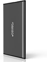 Maxone Portable External Hard Drive 500GB 2.5" HDD - USB 3.0 Ultra Slim Aluminum HDD Backup for PC/Desktop/Laptop/TV/Chromebook/Windows - Charcoal