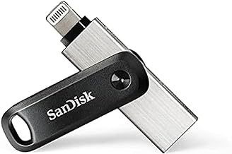 SanDisk iXpand Go Flash Drive, 128GB Flash drive for iPhone, iPad, PC and Mac, iPhone USB Flash Drive, Lightning and USB 3.0 connectors, Automatic Backup, iXpand app, Keychain, Black