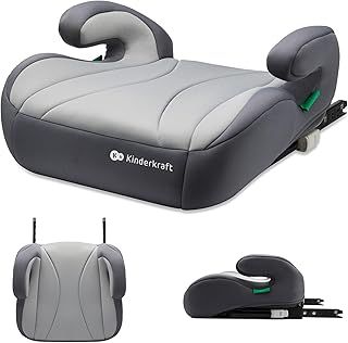Kinderkraft I-Boost Car Seat, I-Size, 135-150cm, Baby Seat, Booster seat for 9 to 12 Years, Easy to Assemble, Ergonomic Posture, Additional Foam, Gray