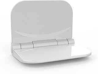 Shower Seat for Elderly - Wall Mounted Folding Shower Seat - Heavy Duty Thermoset Material Holds 160 kGs - Waterproof & Space Saving Shower Seat (Premium Seat)