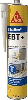 Sika Sikaflex EBT+ – Adhesive, Sealant and Filler – 1-Part Formula – Permanently Flexible and Elastic – Fast Curing – Clear – 300ml