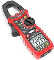 KAIWEETS HT206D Clamp Meter, 6000 Counts Auto-Range Multimeter 600A AC/DC Current, 600V AC/DC Voltage with LCD Backlit, Capacitance, Continuity, Resistance, Duty, Diodes, Frecruncy, Temperature, NCV