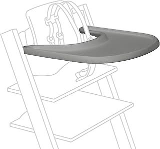 Stokke Tray, Storm Grey - Designed Exclusively for Tripp Trapp Chair + Tripp Trapp Baby Set - Convenient to Use and Clean - Made with BPA-Free Plastic - Suitable for Toddlers 6-36 Months