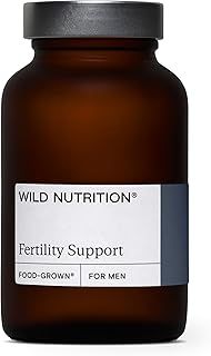 WILD NUTRITION Food Grown® Fertility Support for Men | Fertility Supplements for Men to Support Optimal Testosterone, Sperm Health & Mental Resilience | Male Fertility Supplement | 60 Capsules