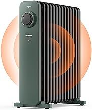 PELONIS Electric Radiator with Adjustable Thermostat and 3 Heat Settings, Oil Filled Heater with Overheat Protection (2500W, Knob Control)
