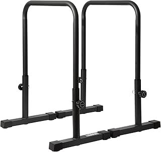Gravity Fitness Dip Bars XL - Heavy-duty Parallettes for Calisthenics, Home Gym & Commercial Use - Adjustable 38mm Handles for Dips, Levers, Strength Training, and Gymnastics Training