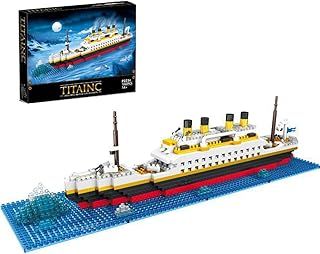 FULHOLPE Titanic Model Building Block Set, 1068Pcs Cruise Ship Titanic Boat Model Building Kit Compatible with Creator Expert 10294