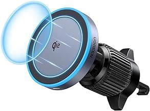 UGREEN Wireless Car Mount Charger Qi2 15W Compatible with MagSafe Charging, Air Vent Magnetic Charger Compatible with iPhone 16/15/15 Plus/15 Pro/15 Pro Max/14/13/12