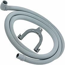 SPARES2GO Universal Drain Hose with Right Angle End for Washing Machines (2.5m, 19mm / 21mm)