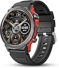 Smart Watch, 1.43''AMOLED Military Smartwatch Men Women Answer/Make Call, Digital Fitness Watch, 110+ Sports, Blood Pressure, Heart Rate, Stress Monitor Sports Watch for Android or iOS