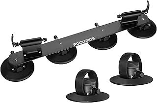 ROCKBROS Suction Bike Rack Car Roof Bike Rack Bicycle Carriers for Cars Roof Bike Carriers Roof Mounted Quick Release Aluminium Alloy Bicycle Holder with Sucker