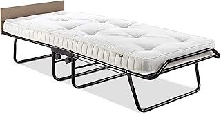 Jay-Be Supreme Folding Bed with Micro e-Pocket Sprung Mattress and Automatic Folding Legs, Compact, Single, Black