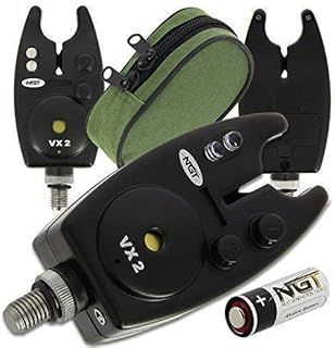 Carp Fishing VX2 Black Bite Alarm with Volume and Tone Control with Battery