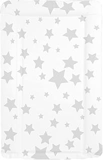 Babycurls Baby Changing Mat with Foam Raised Soft Edges for Babies from Birth Upwards Wipe Clean and Waterproof Nappy Change Pad 76 x 45cm (Stars)