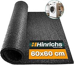 Hinrichs Anti Vibration Mat for Washing Machines - 60x60x0,6cm - Washing Machine Mat - Can Be Cut to Size -Rubber Mat