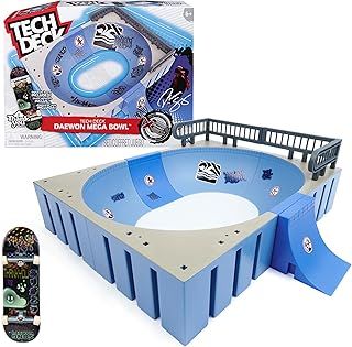 Tech Deck, Daewon Mega Bowl, X-Connect Park Creator, Customisable and Buildable Ramp Set with Exclusive Fingerboard, Kids’ Toy for Ages 6 and up