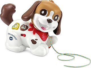 VTech Baby Walk & Woof Puppy, Pull-Along Baby Toy Dog with Music, Letters & Phrases, Interactive Gift for Infants 1, 2, 3 years +, English version