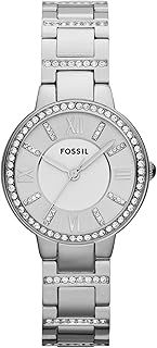 Fossil Watch for Women Virginia, 30mm case size, Quartz movement, Stainless Steel strap