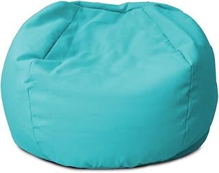 Small Kids Indoor/Outdoor Bean Bag. Children's Outside Garden Chair. Pre-Filled Water Resistant & Durable. 50cm x 65cm (Turquoise, Beanbag Only)